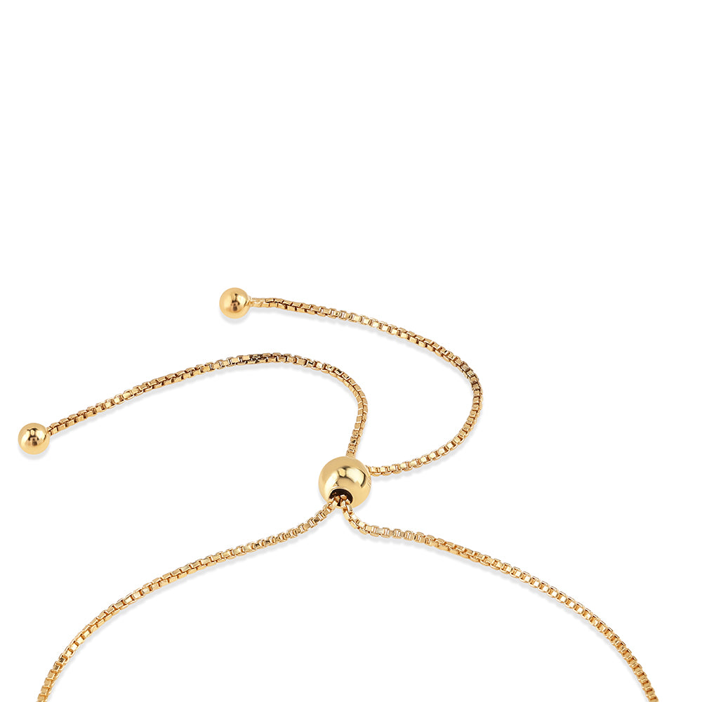 Pulsera de Plata Bañada en Oro con Diamante Rojo y Diamante blanco 5 