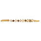 Pulsera de Plata Bañada en Oro con Diamante Rojo y Diamante blanco