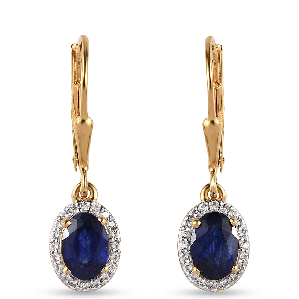 Conjunto de Plata Bañada en Oro con Rubí de Tailandia y Esmeralda de Brasil ( Pendientes ) 6 