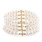 Pulsera de Plata Bañada en Oro con Perla blanca de agua dulce