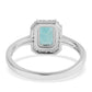 Anillo de Plata con Grandidierita y Topacio Blanco
