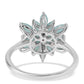 Anillo de Plata con Grandidierita y Topacio Blanco