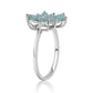 Anillo de Plata con Grandidierita y Topacio Blanco