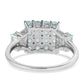 Anillo de Plata con Grandidierita y Topacio Blanco
