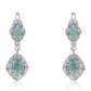 Pendientes de Plata con Grandidierita y Topacio Blanco