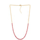 Collar de Plata Bañada en Oro con Rubí de Mozambique