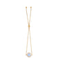 Pulsera de Plata Bañada en Oro con Piedra de Luna de arcoiris AA