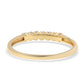 Anillo de Plata Bañada en Oro con Diamante Azul