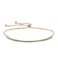 Pulsera de Plata Bañada en Oro con Diamante Azul