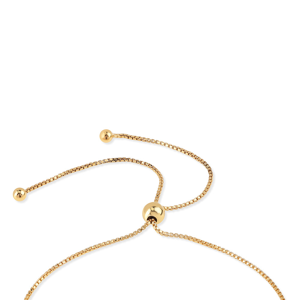 Pulsera de Plata Bañada en Oro con Diamante Azul 2 