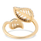 Anillo de Plata Bañada en Oro con Diamante Azul