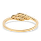 Anillo de Plata Bañada en Oro con Diamante Azul