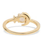 Anillo de Plata Bañada en Oro con Piedra de Luna de arcoiris AA y Topacio Blanco