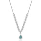Collar de Plata con Grandidierita y Topacio Blanco