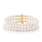 Pulsera de Plata Bañada en Oro con Perla blanca de agua dulce