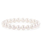 Conjunto de Plata Bañada en Oro con Perla blanca de agua dulce ( Collar +Pendientes +Pulsera )