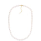 Conjunto de Plata Bañada en Oro con Perla blanca de agua dulce ( Collar +Pendientes +Pulsera )
