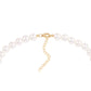 Conjunto de Plata Bañada en Oro con Perla blanca de agua dulce ( Collar +Pendientes +Pulsera )