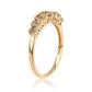 Anillo de Plata Bañada en Oro con Diamante Azul