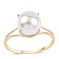 Anillo de Oro 9K con Perla blanca de agua dulce