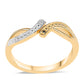 Anillo de Plata Bañada en Oro con Diamante Azul y Topacio Blanco