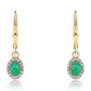Pendientes de Plata Bañada en Oro con Ópalo Verde Etíope de Lega Dembi y Topacio Blanco