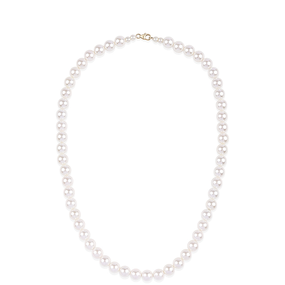 Collar de Oro 9K con Perla blanca de agua dulce