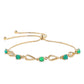 Pulsera de Plata Bañada en Oro con Ópalo Verde Etíope de Lega Dembi