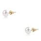Pendientes de Oro 9K con Perla blanca de agua dulce