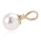 Colgante de Oro 9K con Perla blanca de agua dulce y Zircón Blanco