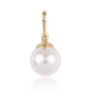 Colgante de Oro 9K con Perla blanca de agua dulce y Zircón Blanco