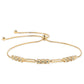 Pulsera de Plata Bañada en Oro con Diamante Azul