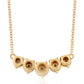 Collar de Plata Bañada en Oro con Diamante Azul