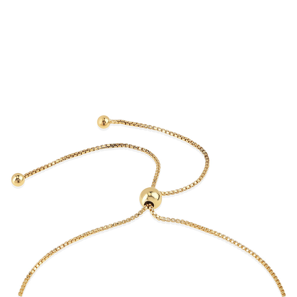 Pulsera de Plata Bañada en Oro con Diamante Azul 2 