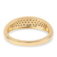 Anillo de Plata Bañada en Oro con Diamante Azul