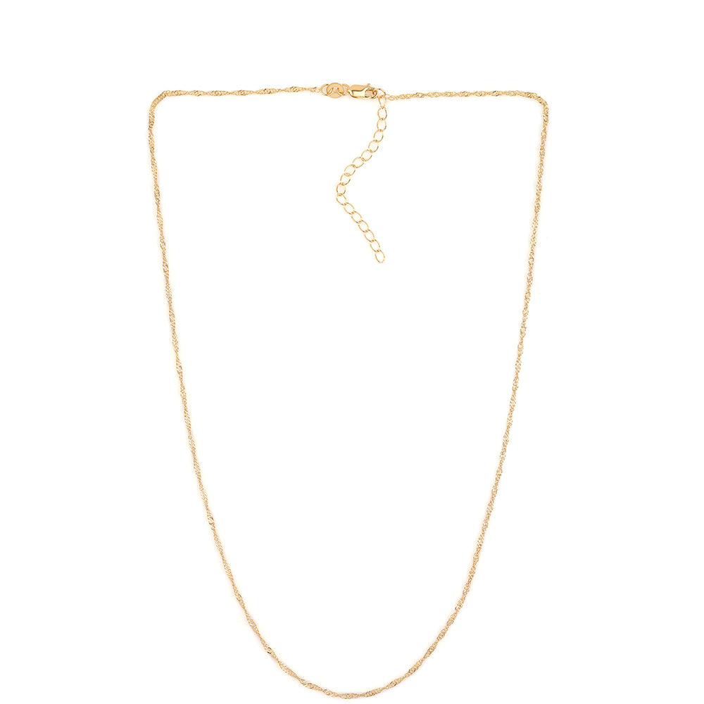 Cadena de Plata Bañada en Oro ( Collar ) 2 
