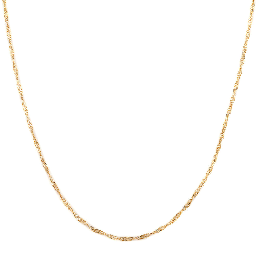 Cadena de Plata Bañada en Oro ( Collar ) 1 