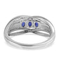 Anillo de Plata con Zafiro Azul Australiano