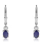 Pendientes de Plata con Zafiro Azul Australiano