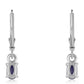 Pendientes de Plata con Zafiro Azul Australiano