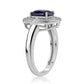 Anillo de Plata con Zafiro Azul Australiano y Topacio Blanco
