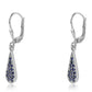 Pendientes de Plata con Zafiro Azul Australiano