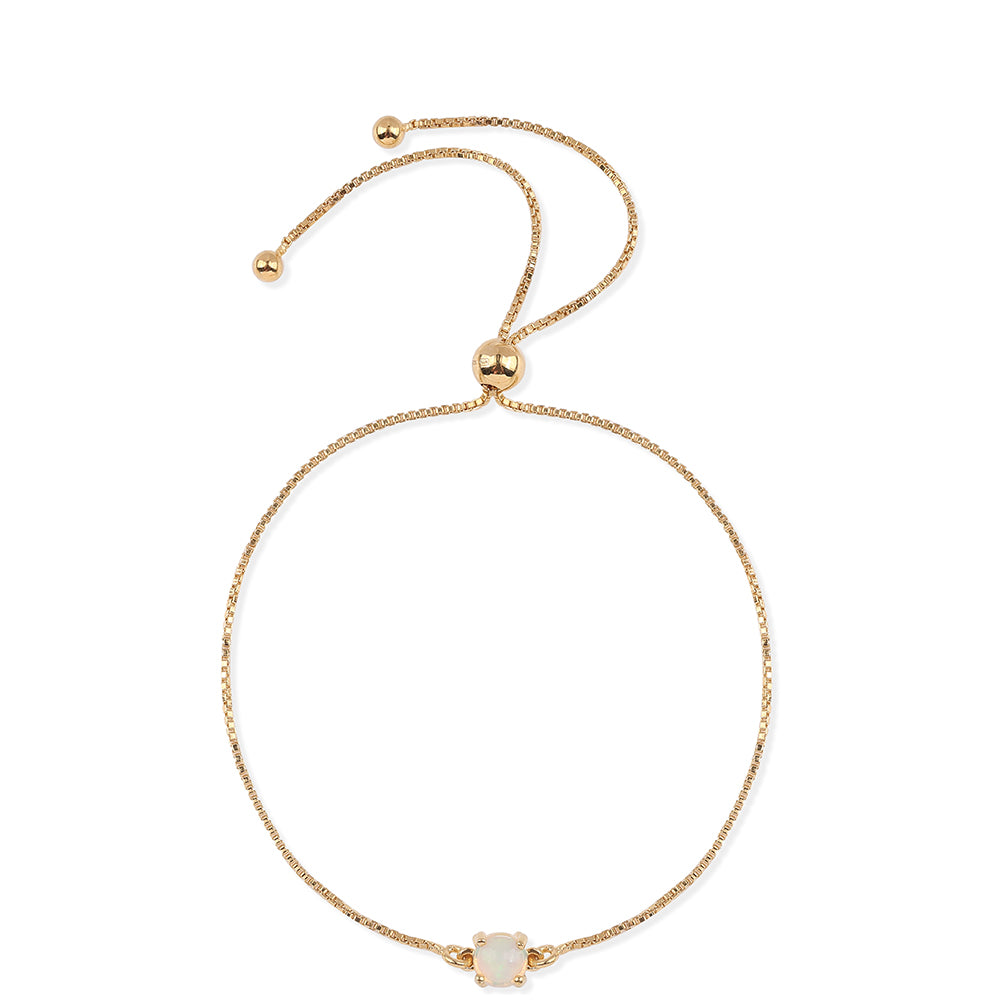 Pulsera de Plata Bañada en Oro con Ópalo Etíope de Lega Dembi