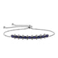 Pulsera de Plata con Zafiro Azul Australiano y Topacio Blanco