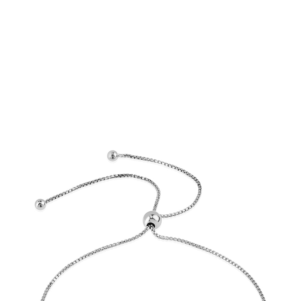 Pulsera de Plata con Zafiro Azul Australiano y Topacio Blanco
