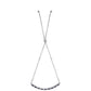 Pulsera de Plata con Zafiro Azul Australiano y Topacio Blanco
