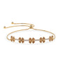 Pulsera de Plata Bañada en Oro con Diamante Rojo y Diamante blanco