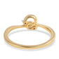 Anillo de Plata Bañada en Oro con Diamante Rojo