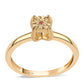 Conjunto de Plata Bañada en Oro con Diamante Rojo ( Pendientes +Anillo +Colgante )
