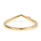 Anillo de Plata Bañada en Oro con Diamante Rojo